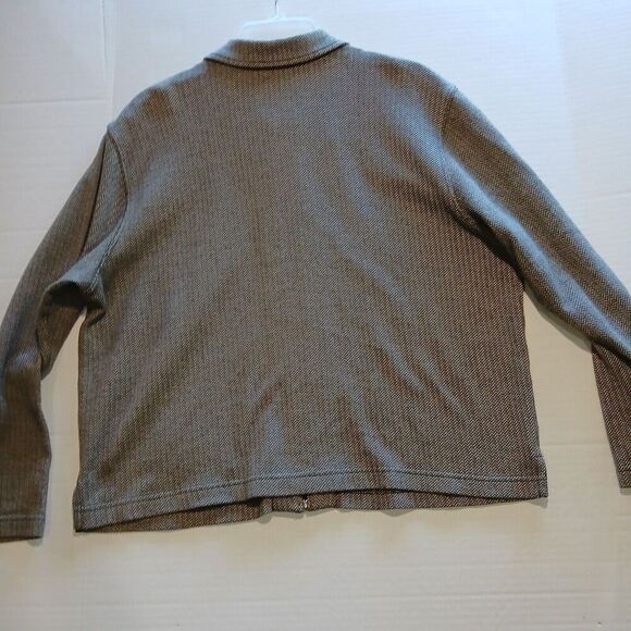 Bechamel Large Petite 100% Cotton Brown with Embroidered Flowers on front Jacket - Picture 3 of 7